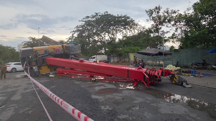 Hiện trường vụ tai nạn ở TP.HCM.