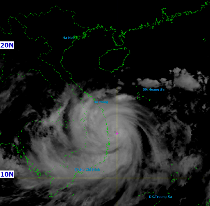 Vị trí bão lúc 16h.