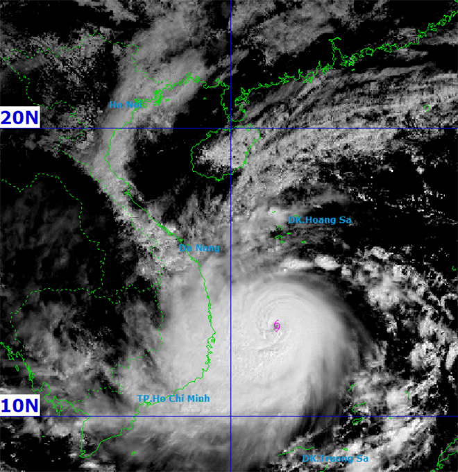 ព្យុះលេខ១៣ Kalmaegi បានពង្រឹងដល់កម្រិតទី ១៥។ (ប្រភព៖ NCHMF)