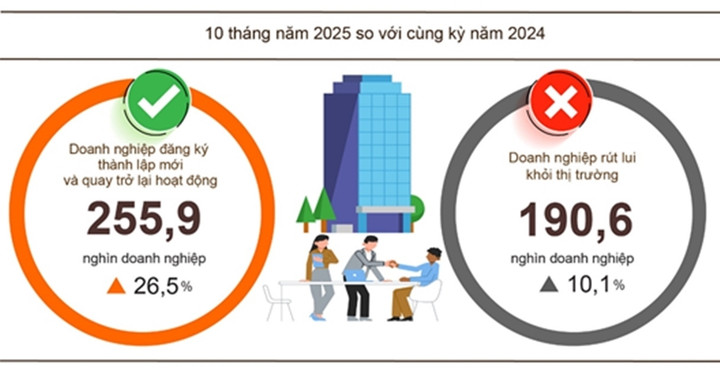 Tình hình đăng ký doanh nghiệp. (Nguồn: Cục Thống kê)