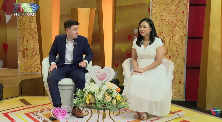 Hai vơ chồng Vũ Anh Phương và Chancelor Bart Clark.