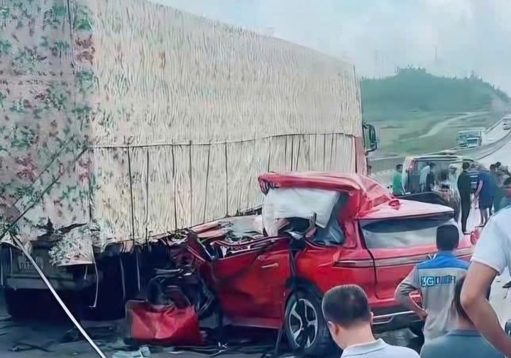 Hiện trường vụ tai nạn.