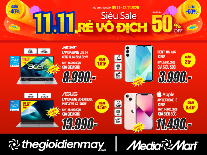 MediaMart giảm đến 50% toàn hệ thống – đánh sập giá sàn, giá siêu hời dịp 11/11 - 6