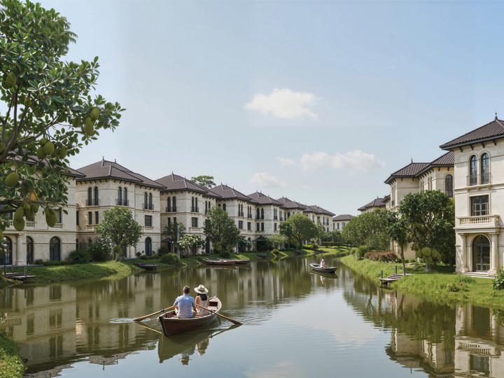 Bộ sưu tập giới hạn dinh thự đảo và dinh thự ven hồ tại đây sẽ được bao bọc gần như tuyệt đối bởi mặt nước và mảng xanh, tạo nên một lớp “đệm sinh thái” quý hiếm.