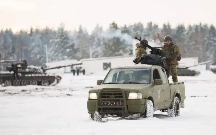 Đơn vị cơ giới của Ukraine vào mùa đông. (Ảnh: Bộ Quốc phòng Ukraine)