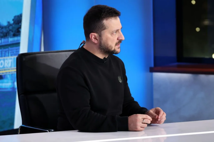 Ông Zelensky gặp gỡ giới truyền thông vào ngày 12/12/2023 tại Washington, DC. (Ảnh: Getty Images)