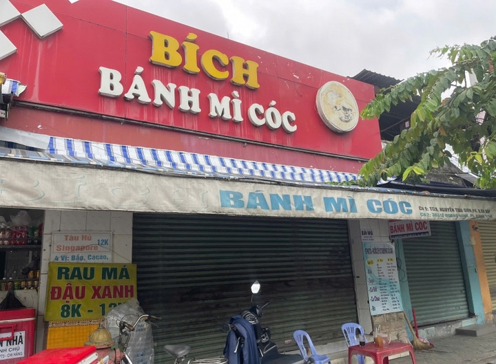 Bánh mì cóc cô Bích tạm ngừng kinh doanh. (Ảnh: B.L)