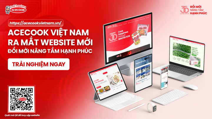 Acecook Việt Nam ra mắt Website giao diện mới nhằm nâng cao trải nghiệm của người dùng.