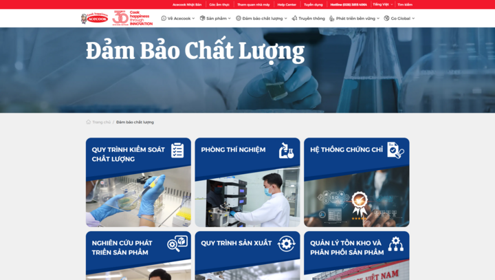 Website mới với nhiều nâng cấp và cải tiến nhằm tăng cường việc cung cấp và minh bạch thông tin của doanh nghiệp.