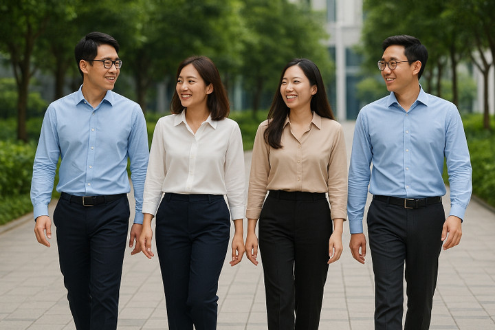 Với những người làm việc văn phòng, thường xuyên ngồi lâu, ít vận động, đi bộ 30 phút mỗi ngày giúp giảm căng thẳng. (Ảnh minh hoạ)