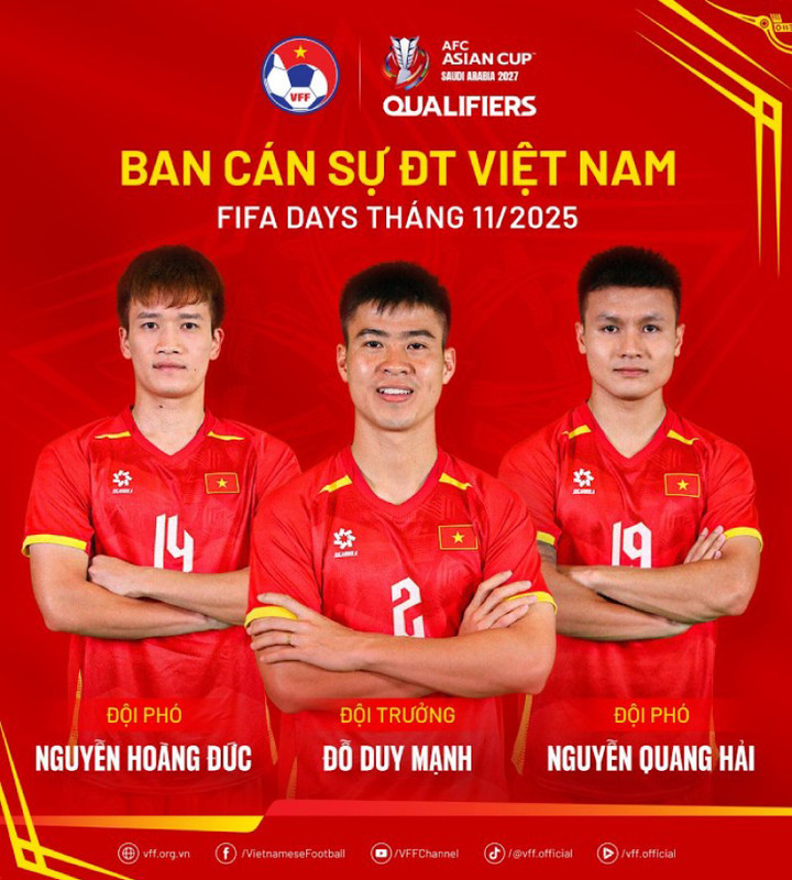 Ban cán sự đội tuyển Việt Nam.