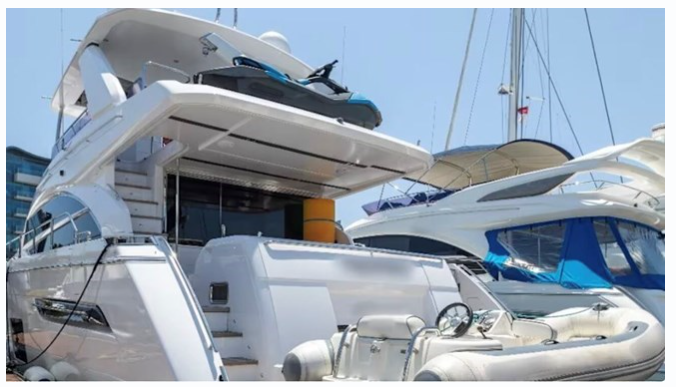 Du thuyền bị cảnh sát Singapore phát lệnh cấm thanh lý liên quan tới trùm lừa đảo Trần Chí. Ảnh: Lực lượng Cảnh sát Singapore