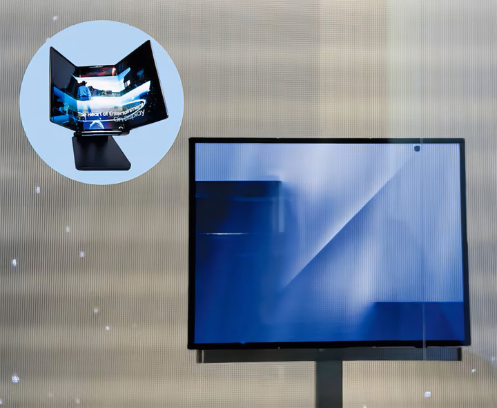 ឧបករណ៍គំរូ Galaxy Z Tri Fold បានបង្ហាញខ្លួនជាលើកដំបូងនៅក្នុងព្រឹត្តិការណ៍ APEC ។ (ប្រភព៖ Samsung Display)