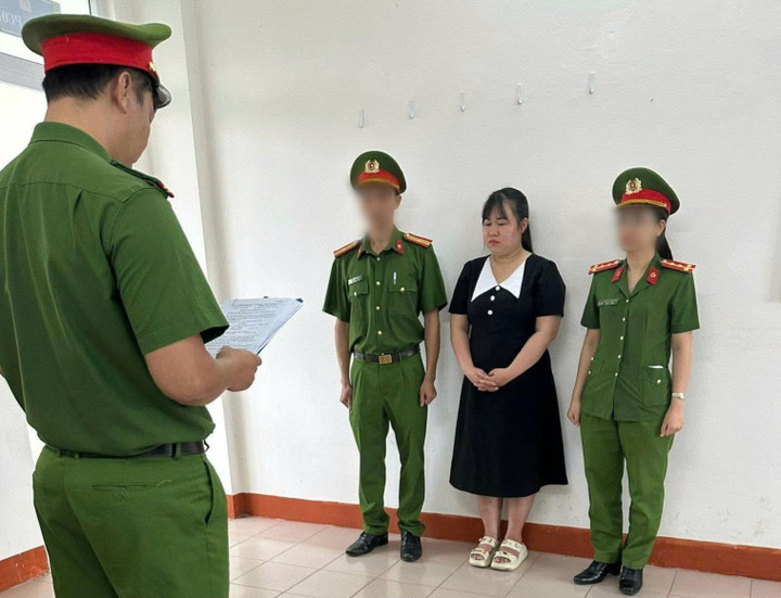 Nguyễn Thị Phương Uyên bị bắt. (Ảnh: C.A)