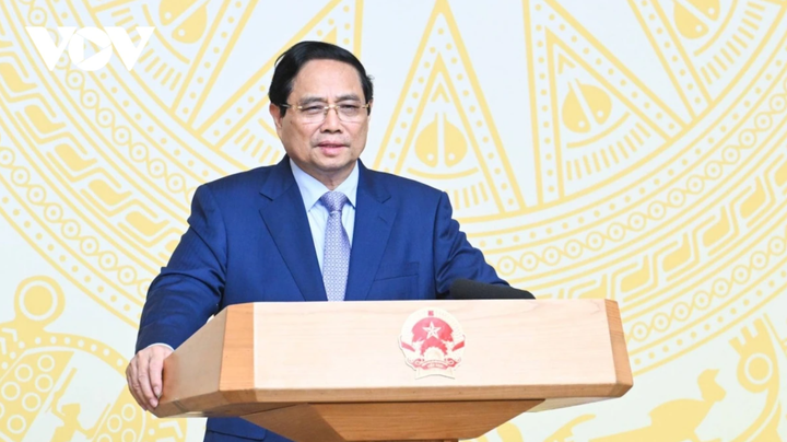 Statsminister Pham Minh Chinh taler.