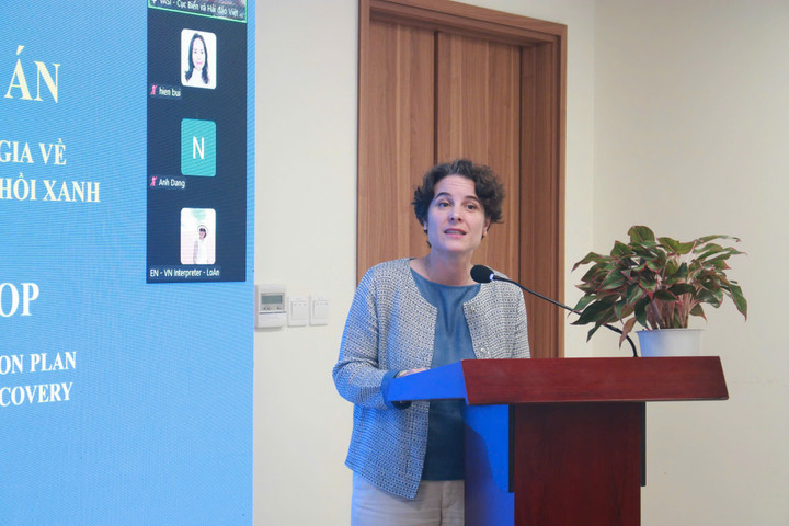 Bà Francesca Nardini, Phó Trưởng Đại diện thường trú UNDP tại Việt Nam phát biểu tại sự kiện. (Ảnh: UNDP)