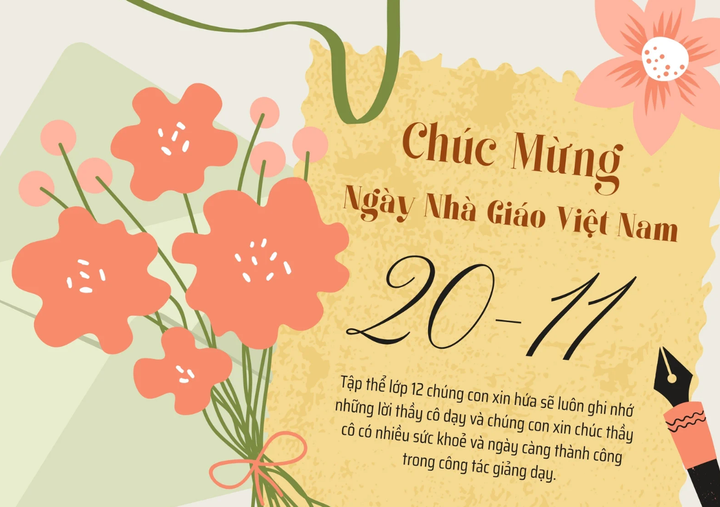 Các mẫu thiệp đẹp chúc mừng Ngày Nhà giáo Việt Nam 20/11 - 20