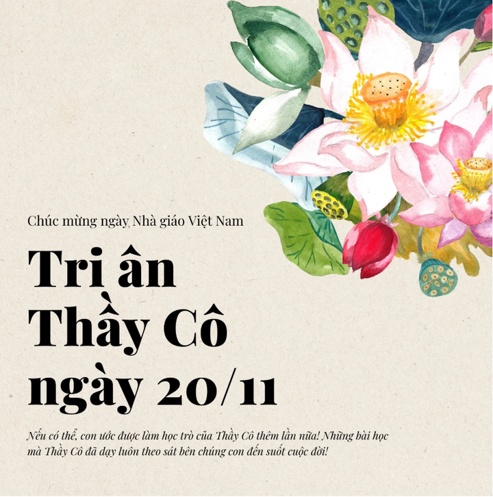 Các mẫu thiệp đẹp chúc mừng Ngày Nhà giáo Việt Nam 20/11 - 17