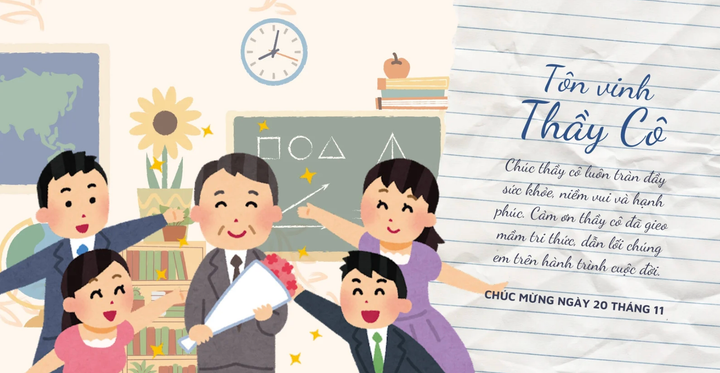 Vào ngày 20/11, các học trò và cả phụ huynh thường gửi đến thầy cô lời cảm tạ từ trái tim.