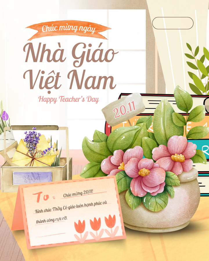 Các mẫu thiệp đẹp chúc mừng Ngày Nhà giáo Việt Nam 20/11 - 15