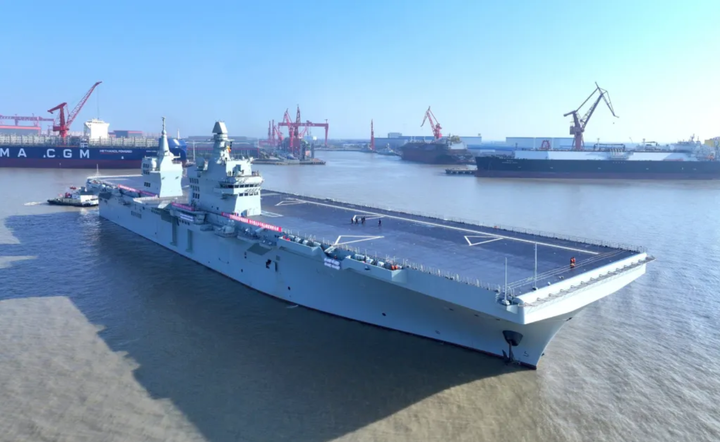 Tàu Type - 76 Tứ Xuyên khi ra khơi thử nghiệm trên biển lần đầu ngày 14/11/2025.