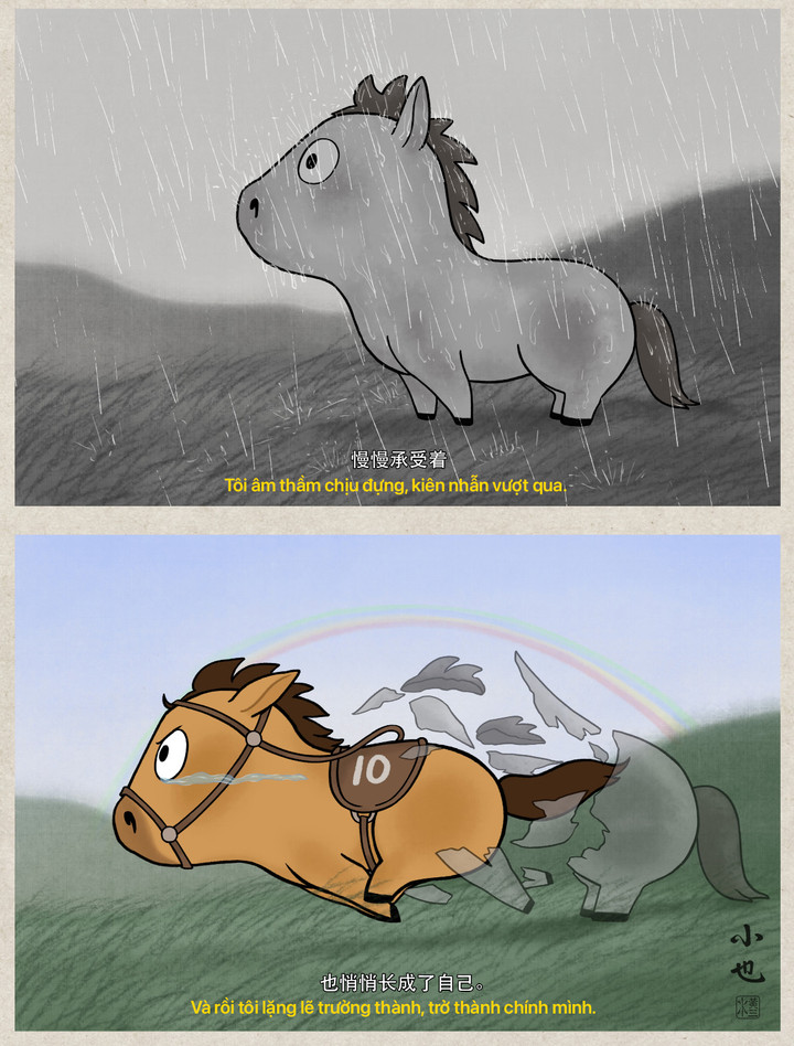 Chú ngựa mạnh mẽ thay đổi bản thân, không ngại khó khăn vất vả. (Ảnh: RGB)