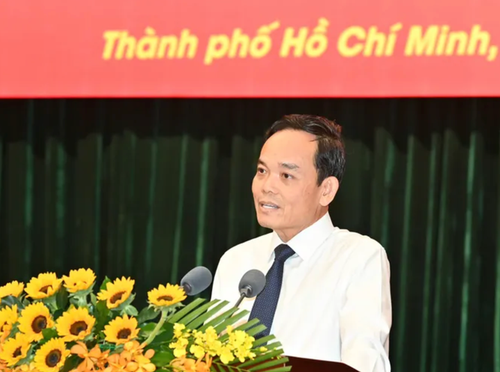 Bí thư Thành ủy TPHCM Trần Lưu Quang phát biểu tại hội nghị.