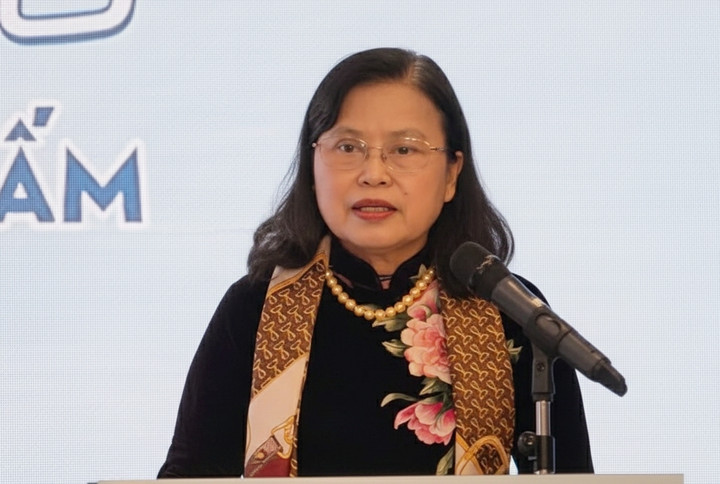 PGS.TS Nguyễn Thị Xuyên, Chủ tịch Tổng hội Y học Việt Nam phát biểu tại sự kiện.