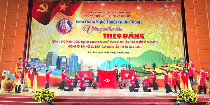 Các tiết mục được dàn dựng công phu, được Hội đồng nghệ thuật đánh giá cao. (Ảnh: Sở Văn hóa, Thể thao và Du lịch tỉnh Phú Thọ)