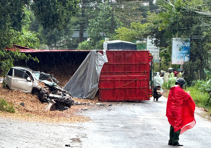 Hiện trường vụ tai nạn.
