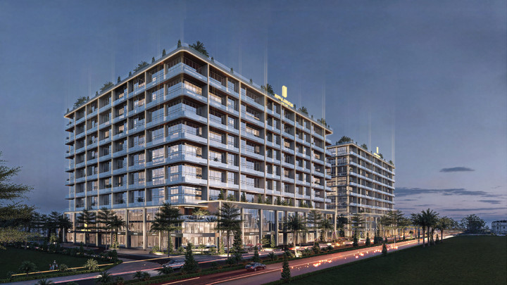 Dự án gồm hai tòa tháp cao 17 tầng với hơn 400 căn Sky Villa thiết kế thông tầng độc đáo với 95% căn hộ sở hữu tầm nhìn panorama khoáng đạt không góc chắn.