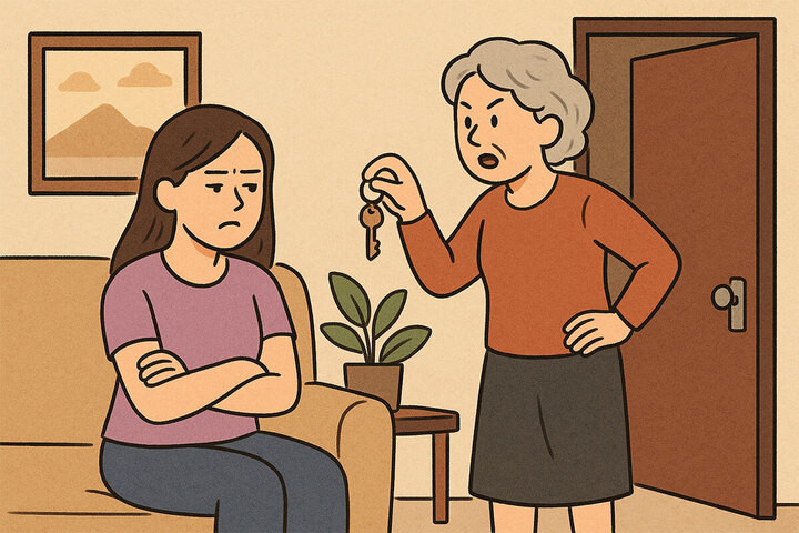 Có lần mẹ chồng dỗi, "dọa" trả lại chìa khóa, nhưng chẳng bao giờ làm thế.