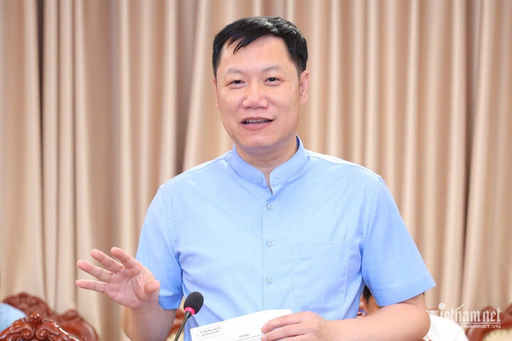 GS Nguyễn Tiến Thảo, Vụ trưởng Vụ Giáo dục Đại học (Bộ GD-ĐT), thành viên Ban soạn thảo dự Luật Giáo dục đại học sửa đổi. (Ảnh: Vietnamnet)