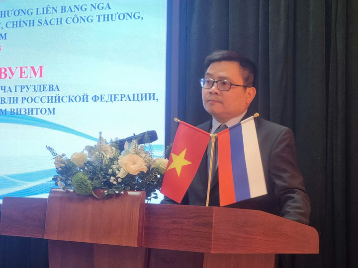 Thứ trưởng Công thương Trương Thanh Hoài phát biểu.