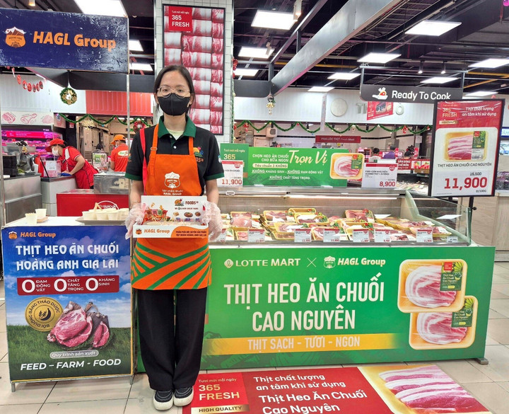 Từ ngày 21/11, các sản phẩm của HAGL được bán tại 4 siêu thị LOTTE MART đầu tiên tại TP.HCM.