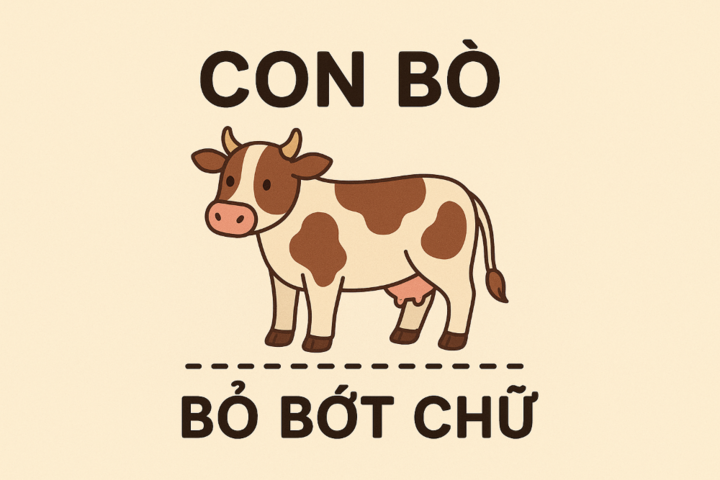 Какое вьетнамское слово можно оставить как «con bò» и удалить, поскольку оно по-прежнему «con bò»?