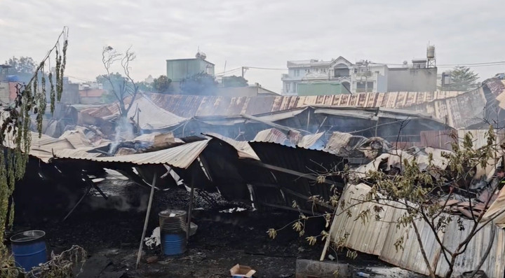 Hiện trường xảy ra vụ cháy.