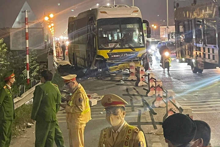 Hiện trường nơi xảy ra vụ tai nạn.