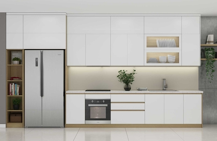 Vật liệu kém chất lượng khiến tủ nhanh phồng rộp, cong vênh. (Ảnh: Trung Nguyên Design)