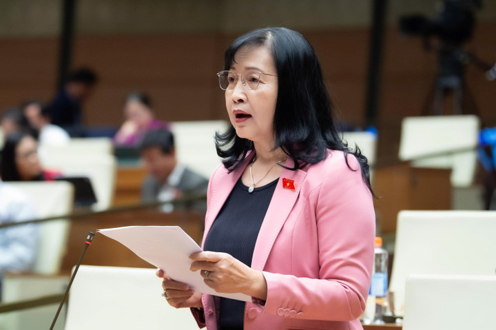 Đại biểu Trần Thị Thu Đông (đoàn ĐBQH tỉnh Cà Mau).