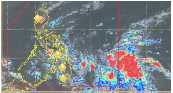 Áp thấp nhiệt đới Verbena. Ảnh: Cơ quan Khí tượng Philippines