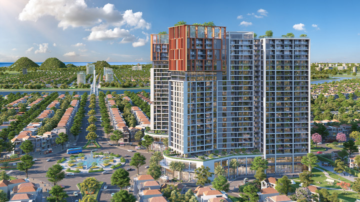 Tổ hợp căn hộ Cora Tower được phát triển bởi Sun Group. (Ảnh phối cảnh: Sun Property)