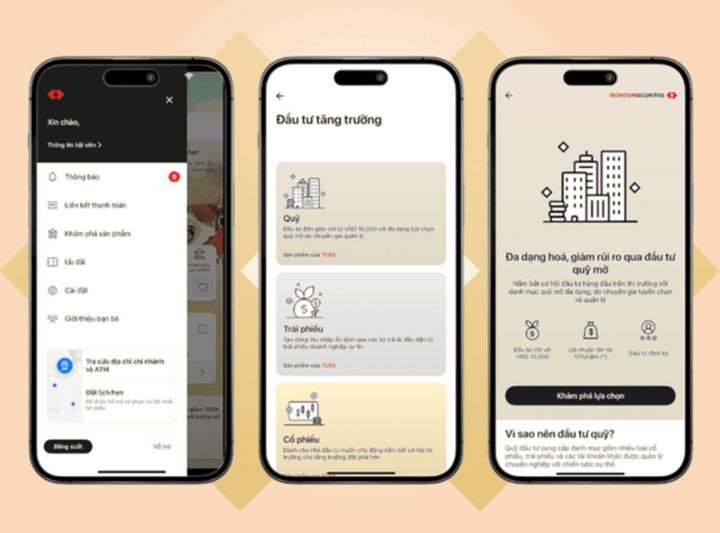 Đầu tư chứng chỉ quỹ đơn giản, an toàn trên Techcombank Mobile.