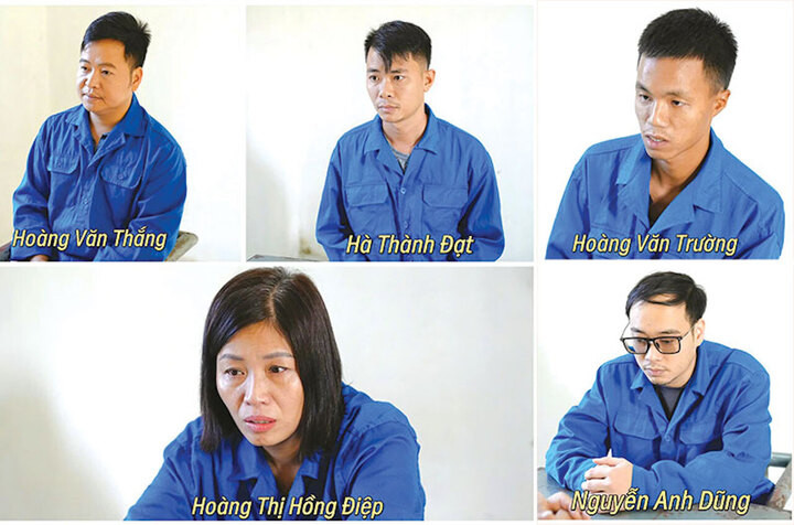 Các đối tượng trong vụ án.