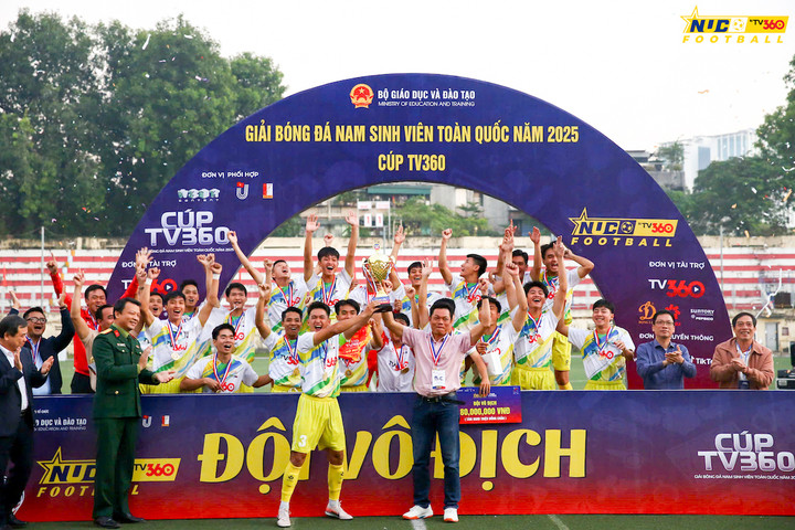 Đại học Huế vô địch Giải bóng đá nam sinh viên toàn quốc 2025.