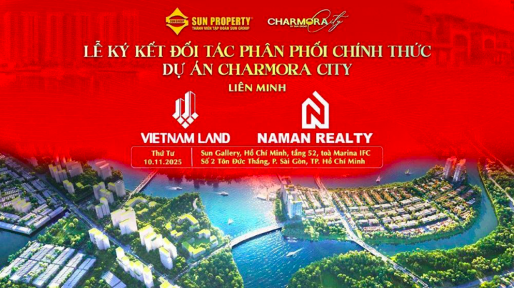 Lễ ký kết hợp tác phân phối dự án Charmora City diễn ra tốt đẹp.