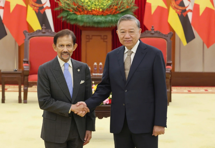 Tổng Bí thư Tô Lâm tiếp Quốc vương Brunei.