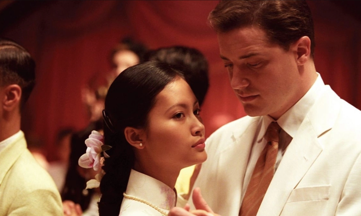 Đỗ Thị Hải Yến và tài tử Brendan Fraser trong bộ phim "Người Mỹ thầm lặng".