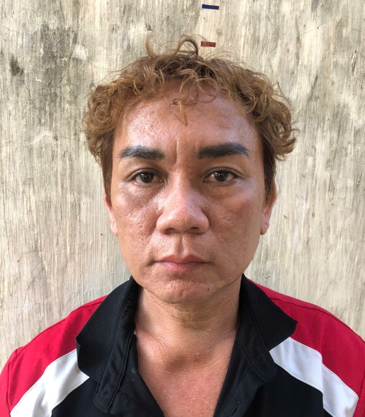 Nguyễn Tấn Thành thời điểm bị bắt giữ. (Ảnh: Công an Tây Ninh)