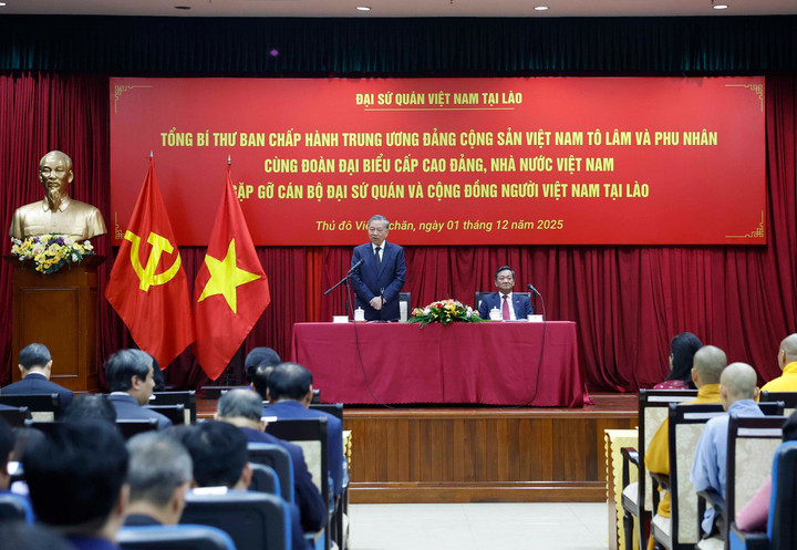 Tổng Bí thư Tô Lâm phát biểu. (Ảnh: Thống Nhất/TTXVN)